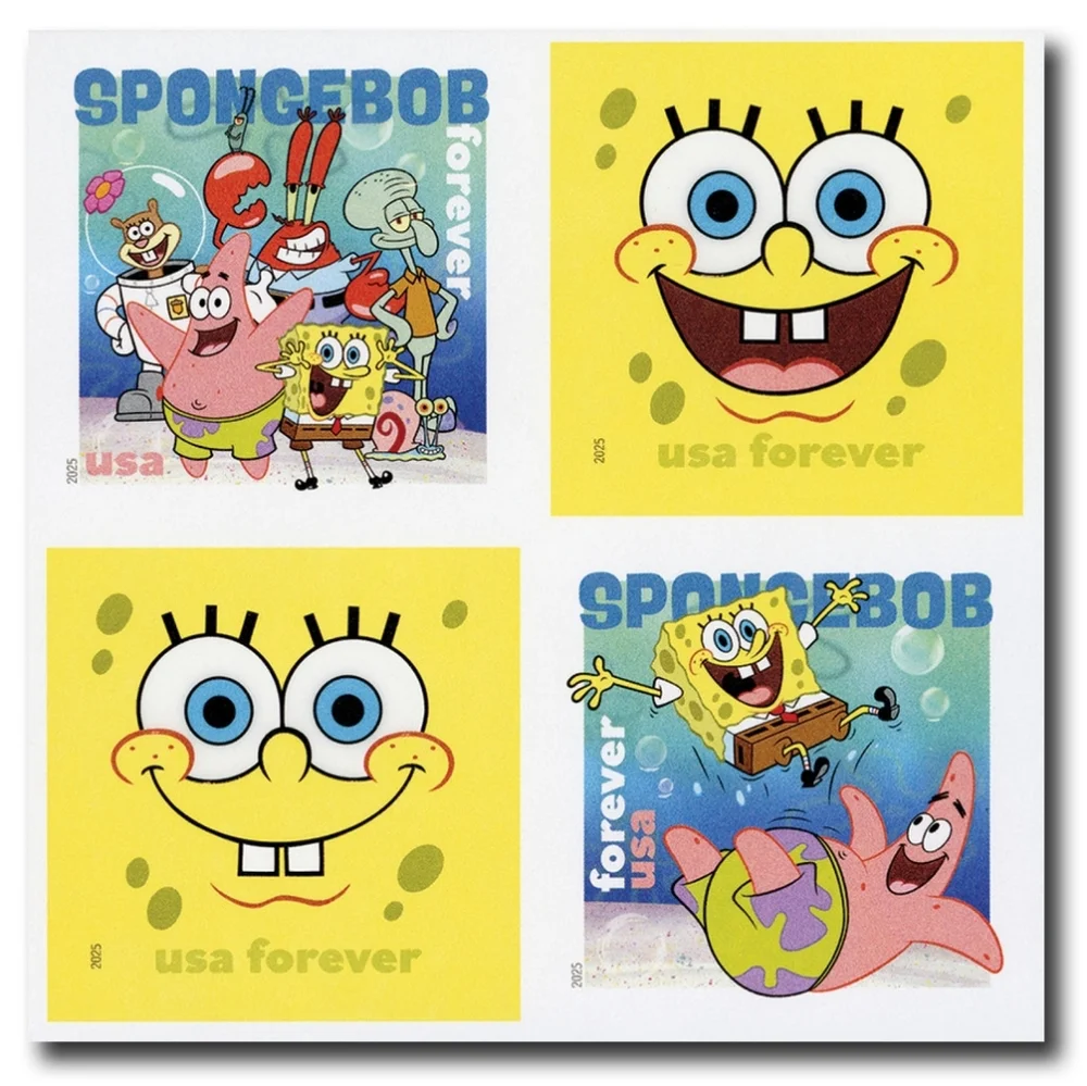 80 SpongeBob SquarePants Forever Postage Stamps USPS‎ Wedding Party Invites